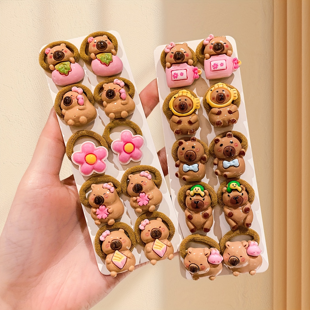 10/20 Colorful And Cute Capybara Hair Ties for Girls
