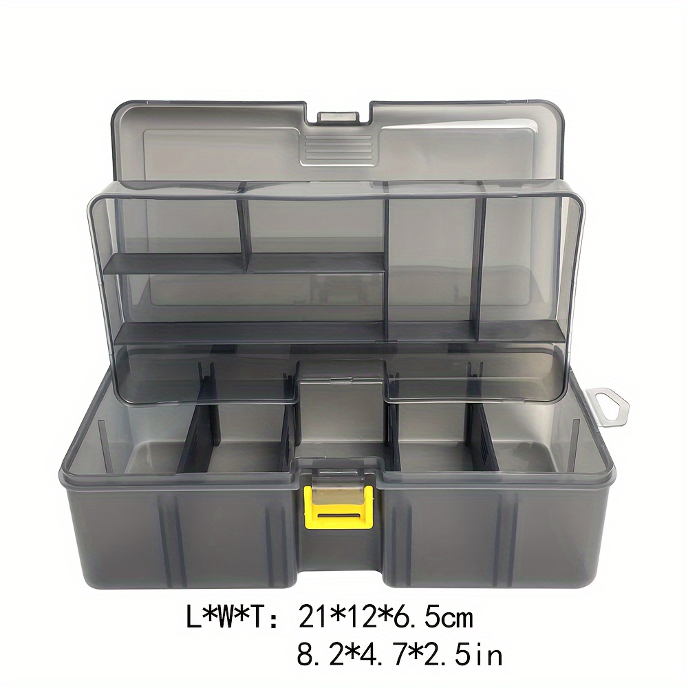 Double Layer Plastic Storage Box Portable Parts Box Toolbox - Temu