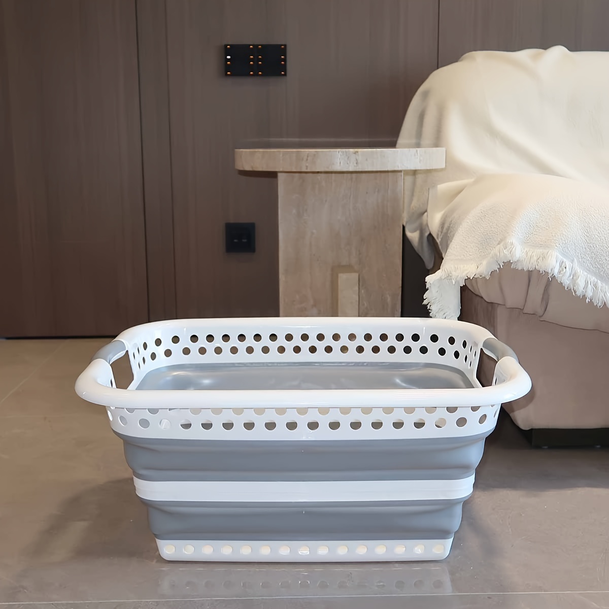 foldable laundry hamper handles home bedroom bathroom