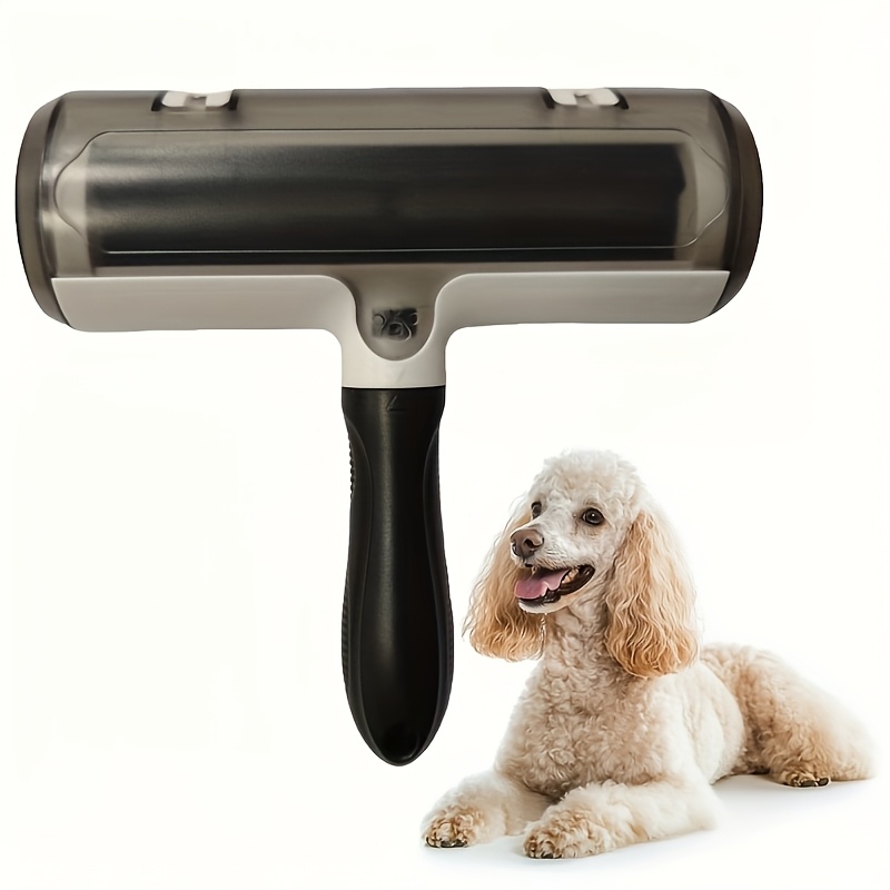TEMU 1/2reusable Pet Hair Remover, Pet Hair Removal Roller Brush - Automatically Collects Fluff, Ideal For Clothes, Furniture, And Carpets - Durable
