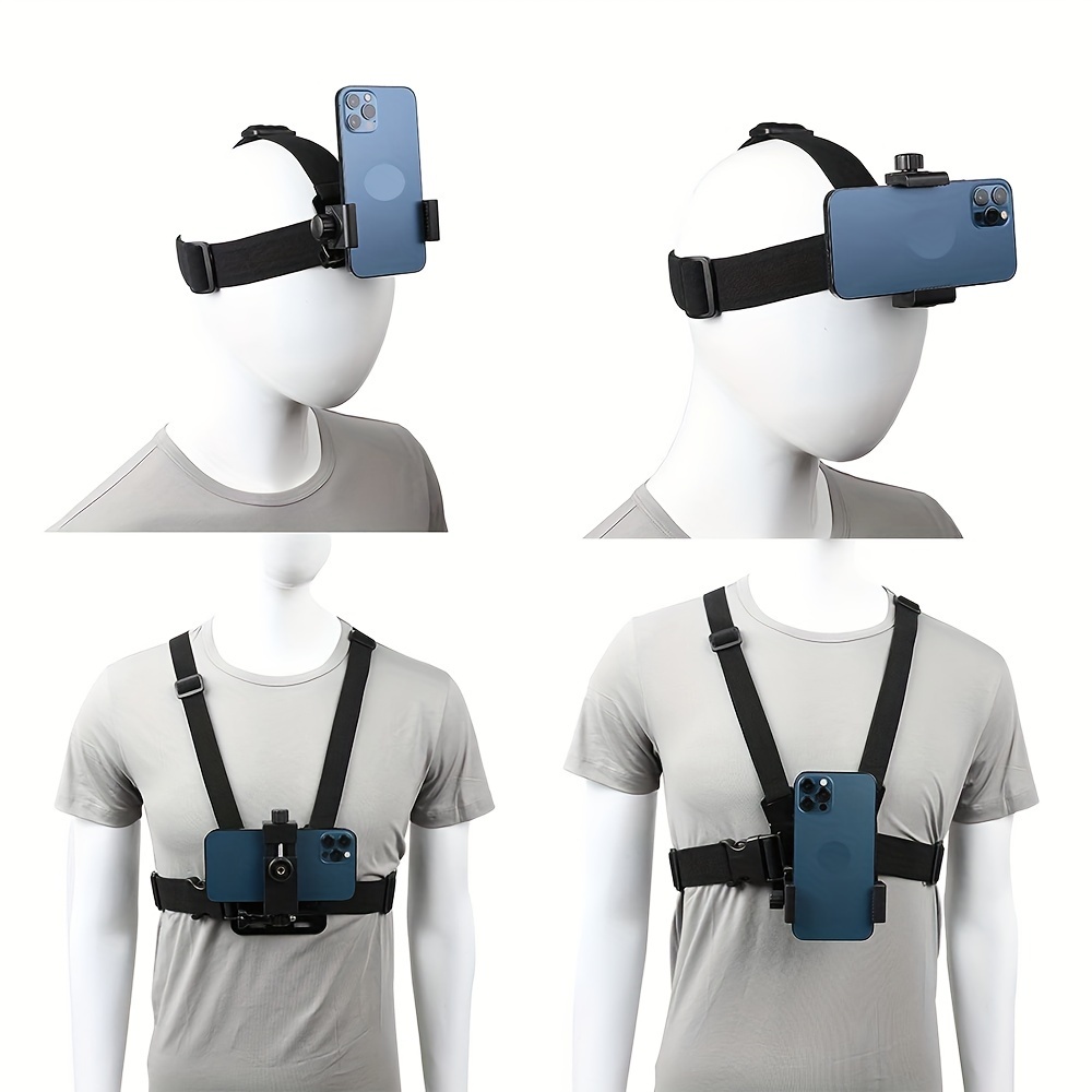 7pcs polyester chest strap kit for action cameras adjustable durable harness with multiple mounting options for outdoor sports and cycling sports camera gear adjustable strap kit durable polyester strap camera accessories Product details 2