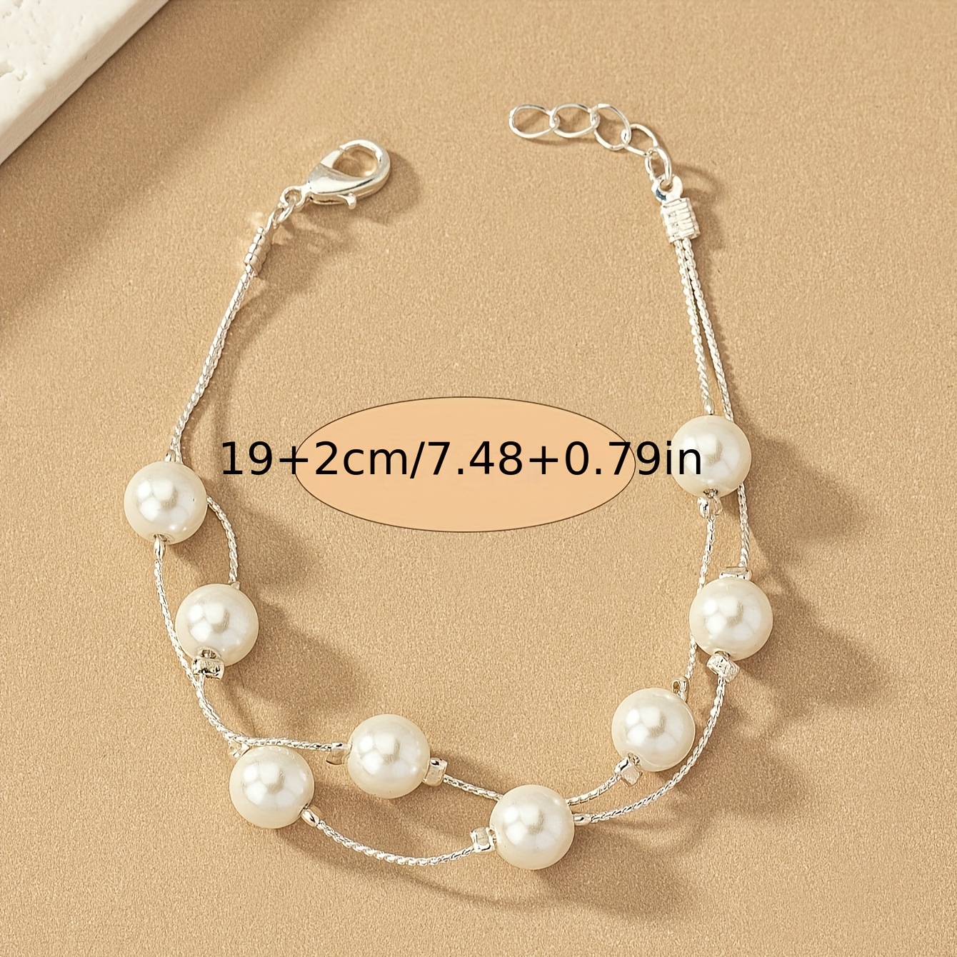 Stylish Retro Minimalist Layer Pearl Bracelet