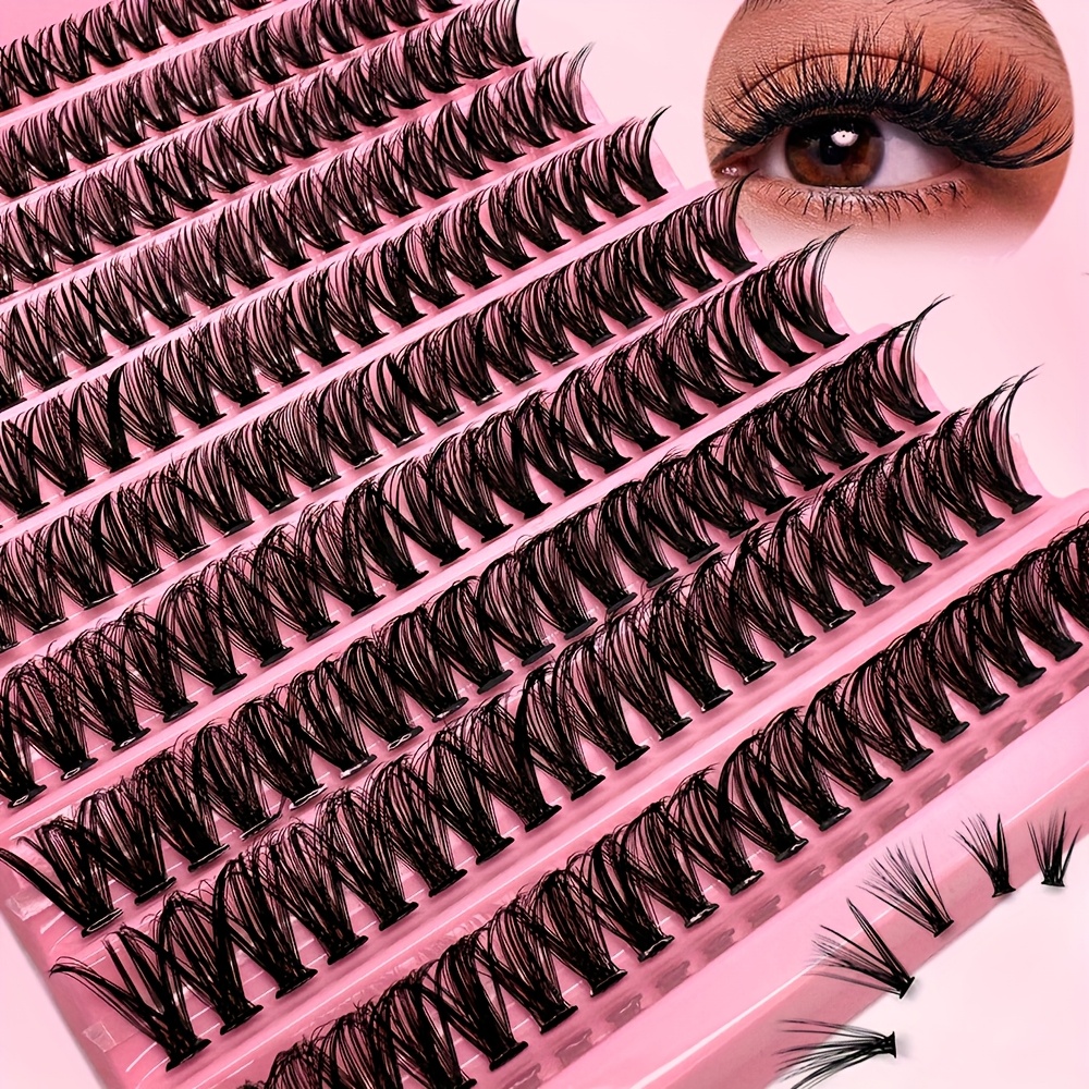 

200 Mink Eyelash Extensions - Diy & Fluffy Individual Lashes, , Beginner-friendly, Reusable False Eyelashes In Lengths (6-15mm) - Home Beauty