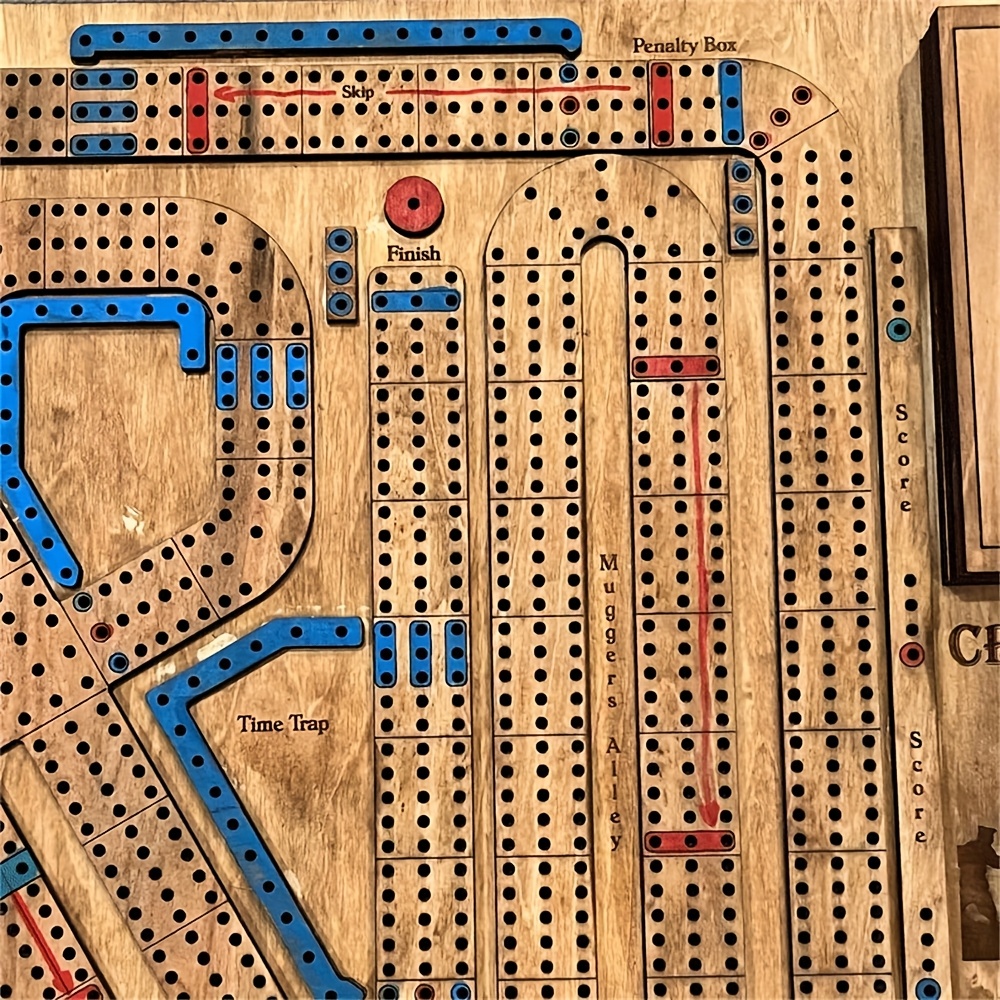 Wooden Cribbage Board Game for Family Night