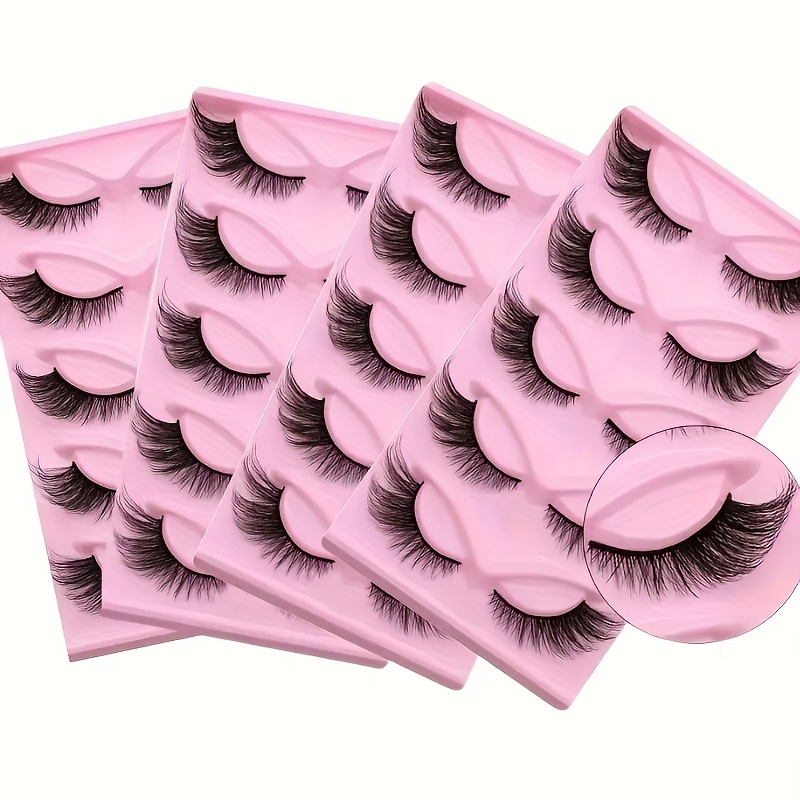 20 pairs long 3 cat eye false eyelashes festive gift thickened tips for dramatic lengthening effect reusable strip lashes for a for black friday christmas thanksgiving mothers day parties events details 7