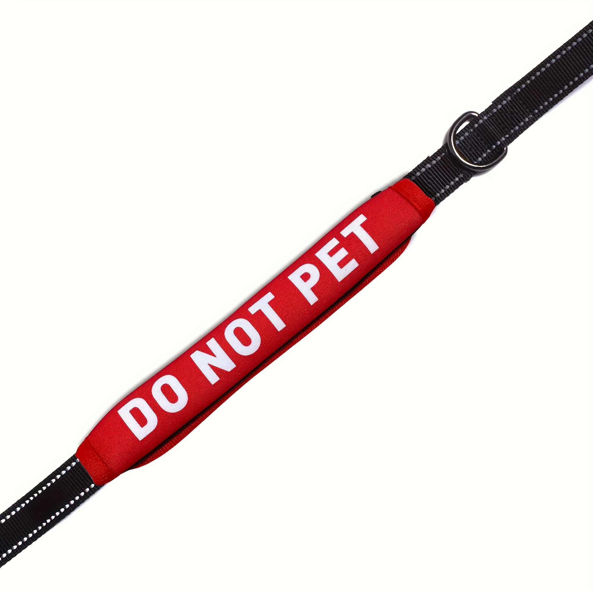 

Synthetic Rubber Dog Leash Sleeve With "do Not Pet" Message, High Visibility, Safe Preventative Measure For Walking Dogs, Hand Wash Only - Durable Service Dog Accessory