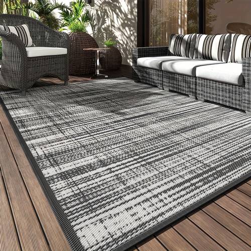 free tote bag 4 ground nails 1pc large outdoor rug outdoor patio rug washable plastic straw rug suitable for patio terrace deck rv picnic porch balcony large rug home decoration