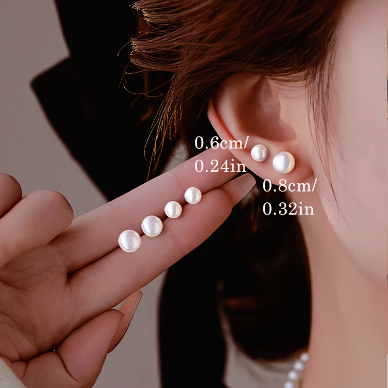1 Pair Of Earrings, S925 Sterling Silver, Natural Screw Earrings, Fashionable Ear Bone Studs, New Hypoallergenic Earrings That Don't Need To Be For Sleeping