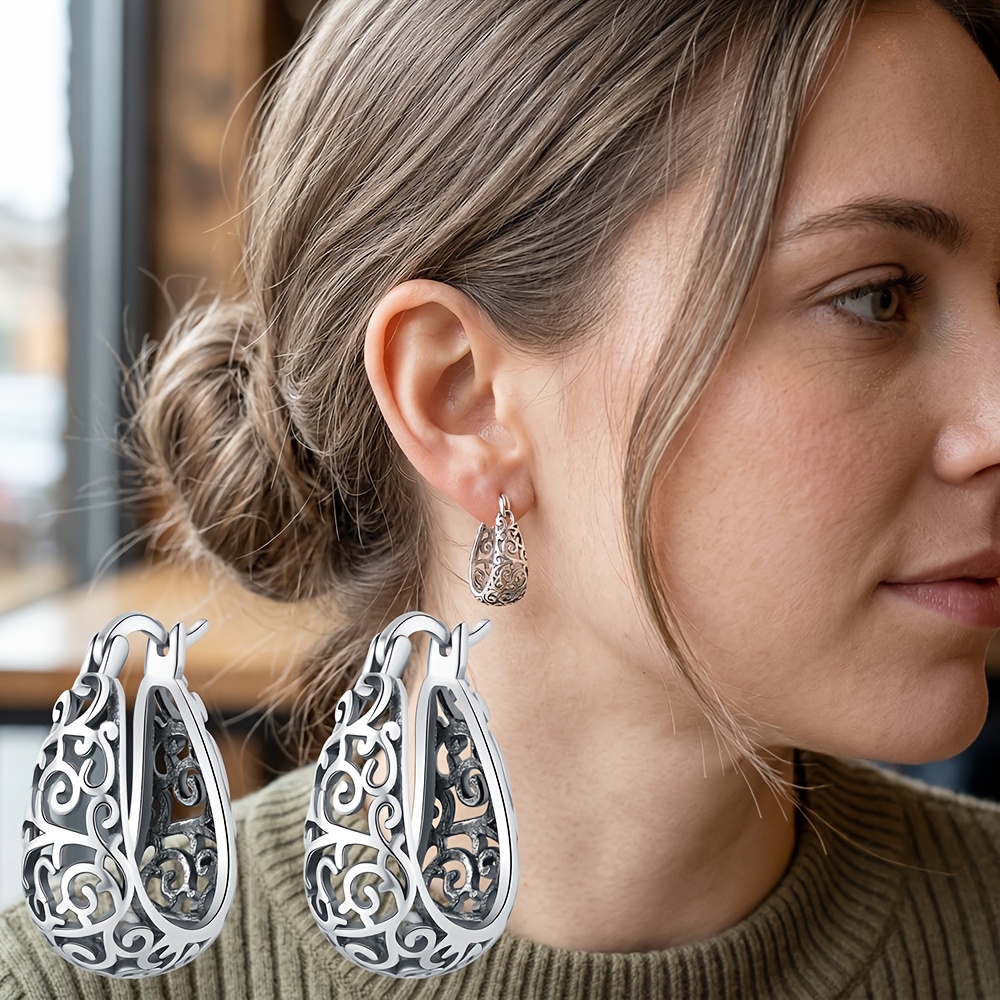 Women's 925 Silver Plated Hypoallergenic Earrings
