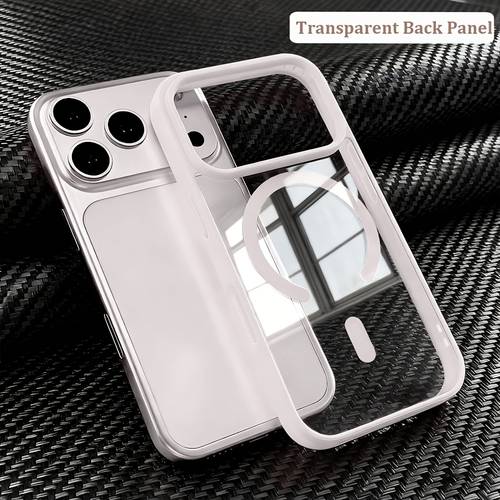 phone case light luxury phone case magnetic wireless charging case for iphone 17 pro 15 14 13 12 11 16 pro max phone protector 17 pro max ultra edge hard shockproof back cover