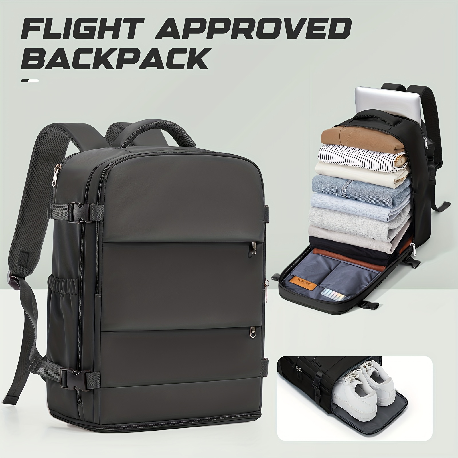 TEMU 40*30*20cm Travel Backpack For Women, Dual-use Shoulder Bag For Short Trips, Luggage Bag For Men, Versatile Carry-on Bag For Personal Items,