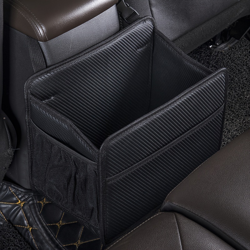 Image of Versatile Tissue Box For Car Storage, Multifunctional Organizer For The Backseat, Includes Cup Holder And Center Console Storage With A Hook And Hanging Bag