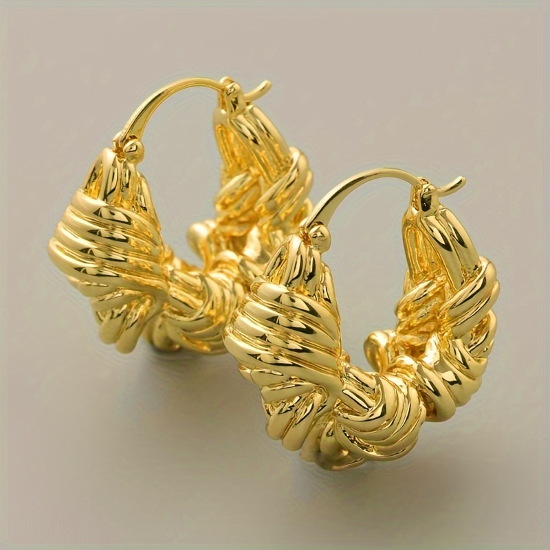 TEMU Of Women's Fashion Hoop Earrings Middle Style Party Jewelry