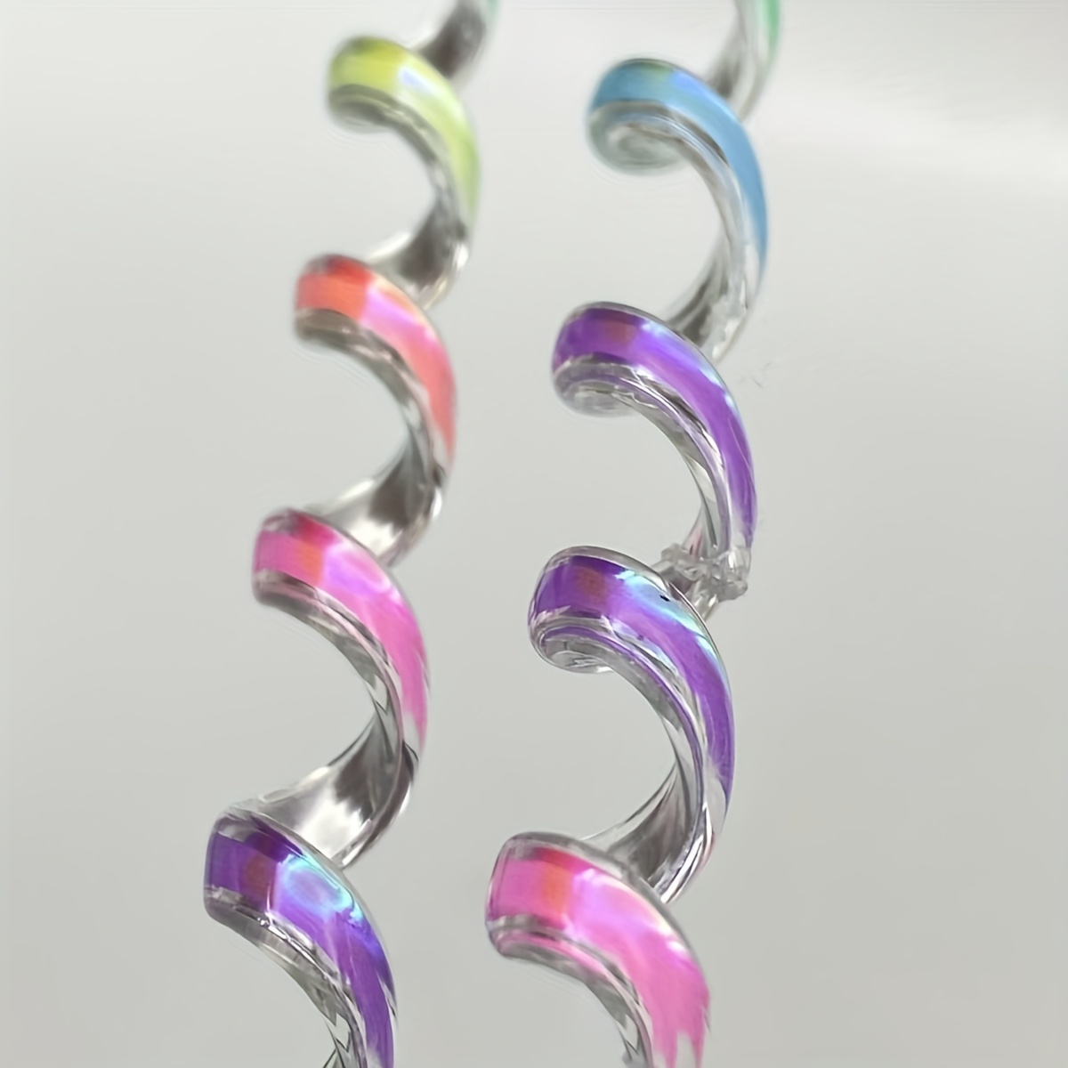 3pcs/5pcs/10pcs Pack Multicolor Dopamine Hair Ties with Glitter