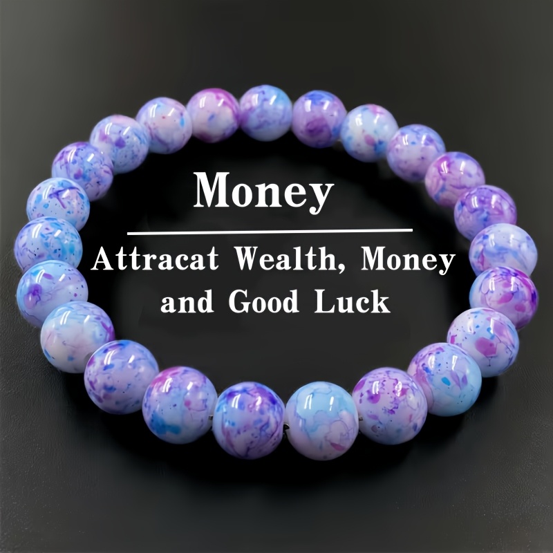 TEMU A Blue-purple Bracelet, -bohemian Style Handmade, Jewelry|bracelet|handmade Beaded, Negative Emotions Into Positive Emotions, Suitable For Daily