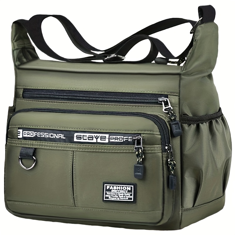 Image of Women' Shoulder Bag - Square Bag. Women' Shoulder Bag With Crossbody Strap. Multi-pocket Casual Commuter Bag [with Zipper Opening, Random Letter Pattern]
