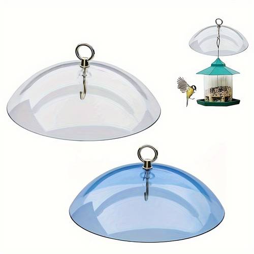 bird feeder house cover protective dome cover for hanging bird feeders bird feeders rain cover squirrel proof baffle for outdoors patio backyard garden bird feeders protective cover