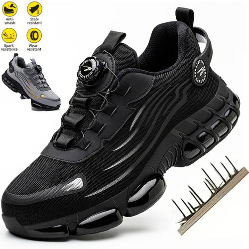 zapatos de protección transpirables para hombre para construcción industrial, zapatos de puntera antigolpes y antipuñaladas, puntera antipuñalada para hombre, zapatos de duraderos y antideslizantes, zapatos de seguridad transpirables con puntera antipuñalada, zapatos de .