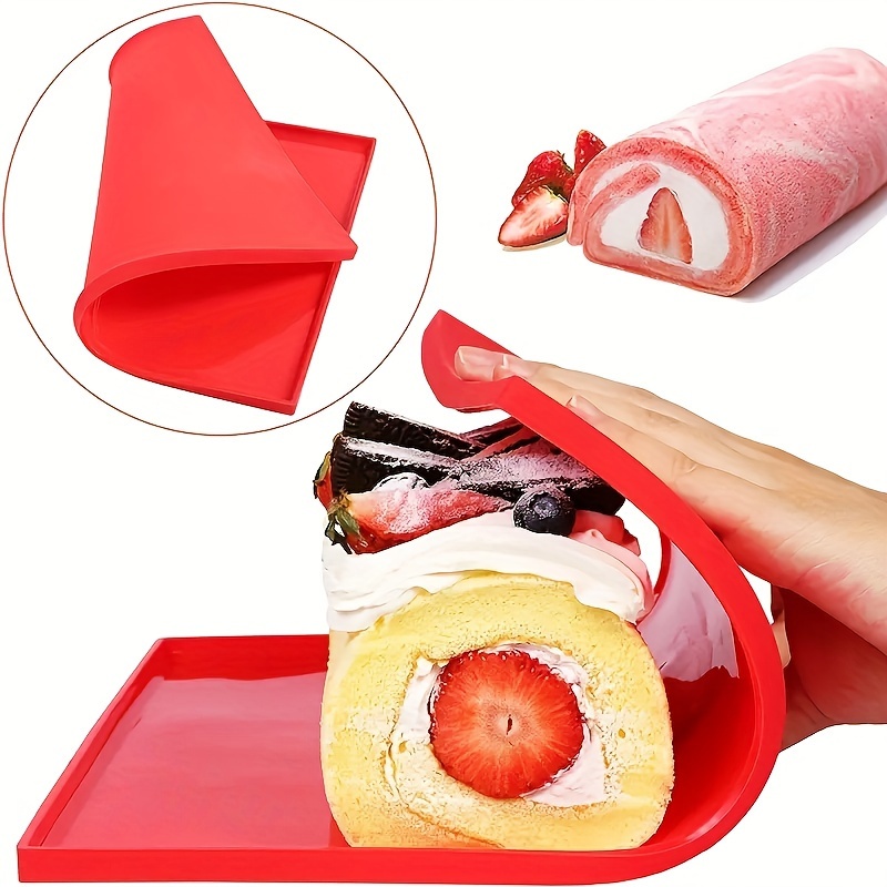 

Swiss Roll Cake Mat 12.2''x10.23'', Silicone Baking Pad, & Pastries, Essential Kitchen Gadget