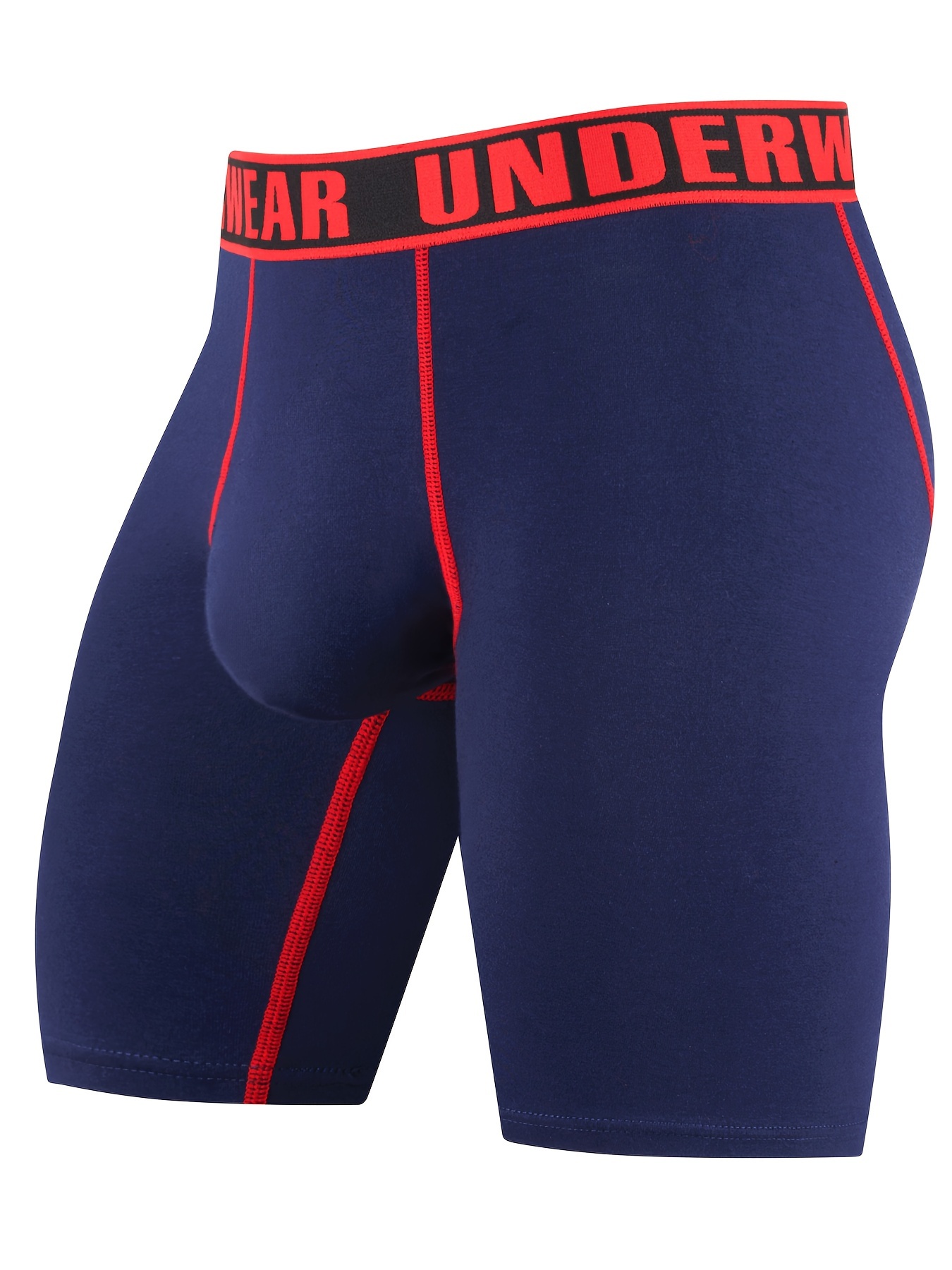 men's cotton boxer briefs high stretch knit fabric solid Temu