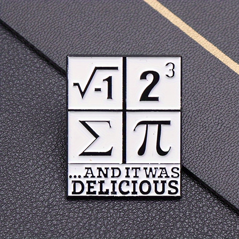 

Vintage-style Unconventional Brooch With Enamel Material, Unique Mathematical Number Pin For Science Students And Math Enthusiasts