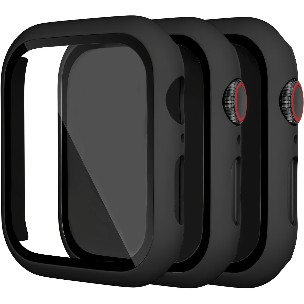 

Lot de 3 coques de protection en verre trempé pour Apple Watch, anti-chute, résistantes à , aux rayures et antidérapantes, pour les séries Ultra/SE/10/9/8/7/6/5/4/3/2/1, 38/40/41/42/44/45/46/49mm