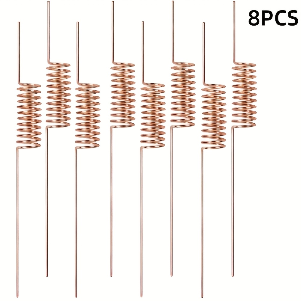 E-shop 4/5/6/8 Stück Messing Spiral Pflanzenstäbe | Spiral Kupferantennen für Elektrokultur, Ideal für Gartenpflanzen und Gemüse, Elektrische Kultur