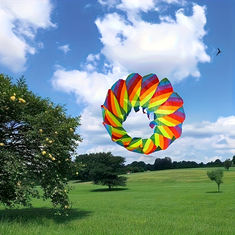 kite hanging ornament three dimensional rotating flower basket tail lotus rotating tail kite suitable for outdoor   games and entertainment