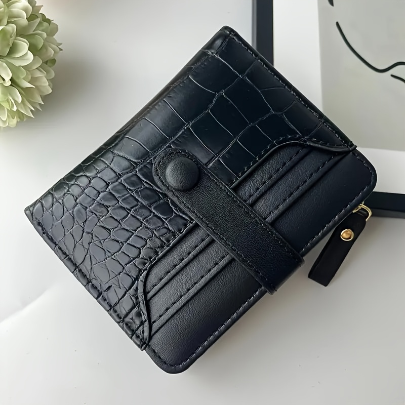Women's Macaron Short Wallet Korean Version Multi-card Slots Casual Versatile 's Wallet Solid Handbag With Card Holder And Coin Purse Snap Closure Lined