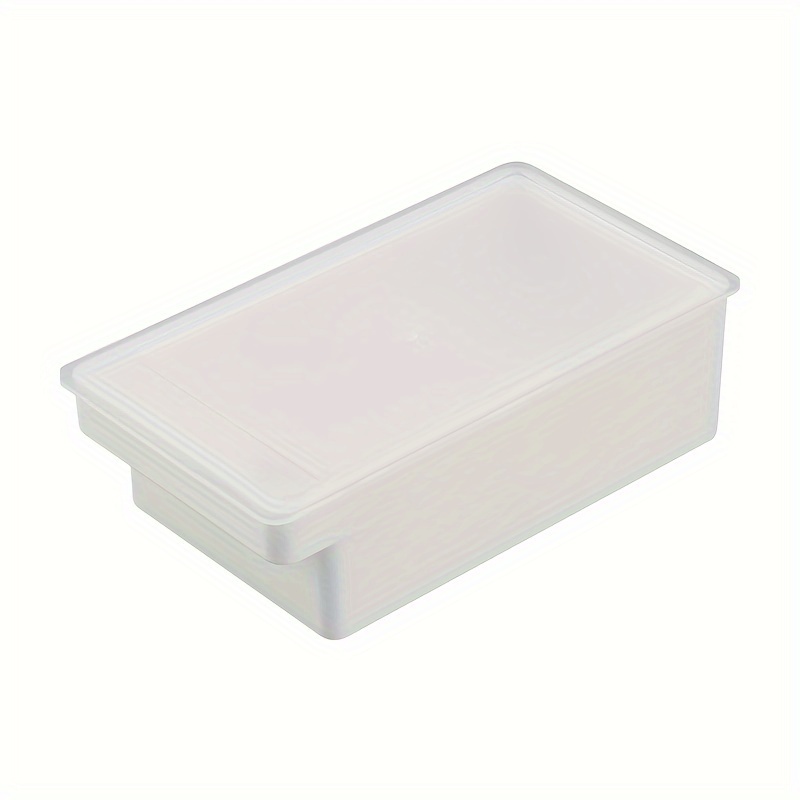 TEMU 1pc Butter Crisper With Lid, Butter Sealed Storage Box With Lid, Butter Block Chocolate Packaging Box Butter Cheese Slicer Cheese Slicer Crisper