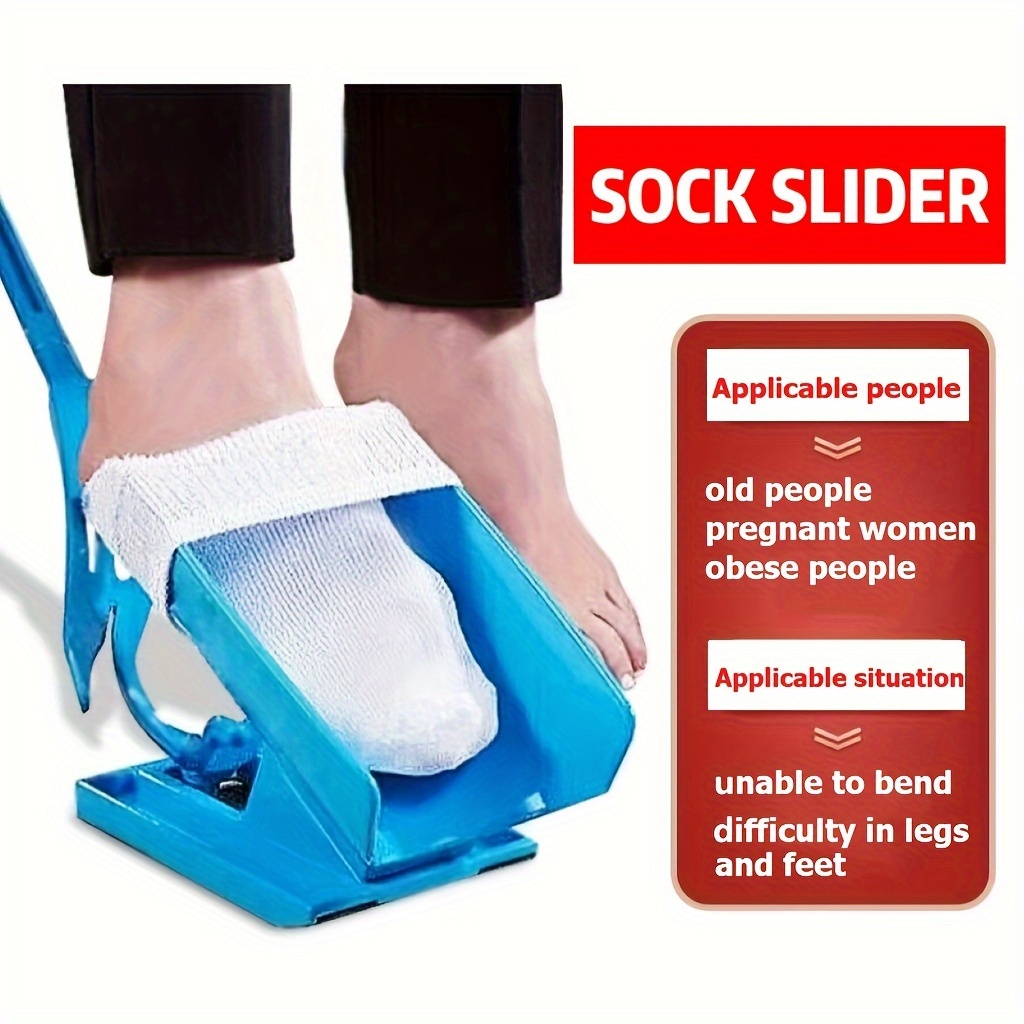 

1pc Easy On Off Stocking Slider, Pulling Assist Device, Sock Helper Aide Tool - Puller For Elderly, Senior, Pregnant, Pull Up Assistance Help