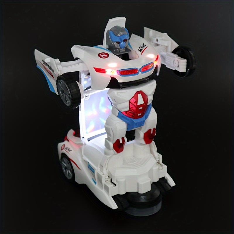 automatic deformation robot car toy car will be a robot car automatic universal avoid obstacles with lights and music birthday gift christmas gift holiday gift not delivery battery halloween gift details 8