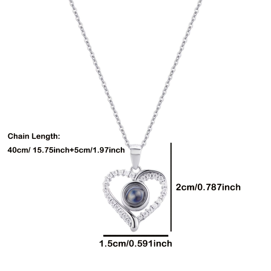 Custom Photo Projection Heart Necklace — Unique Gift for All Occasions