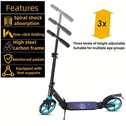 two wheeled foldable scooters for teens and adults featuring a rear brake suitable for commuting and outdoor fun modern