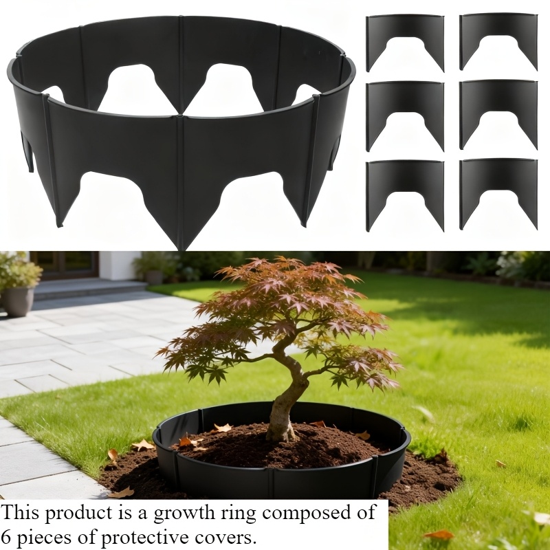 Image of 4/6pcs Planting , Diameter Range 8.2-15.7 Inches (approximately 21.9-39.1cm), Interlocking Garden Plant Rings For Plant Support And Soil Moisture