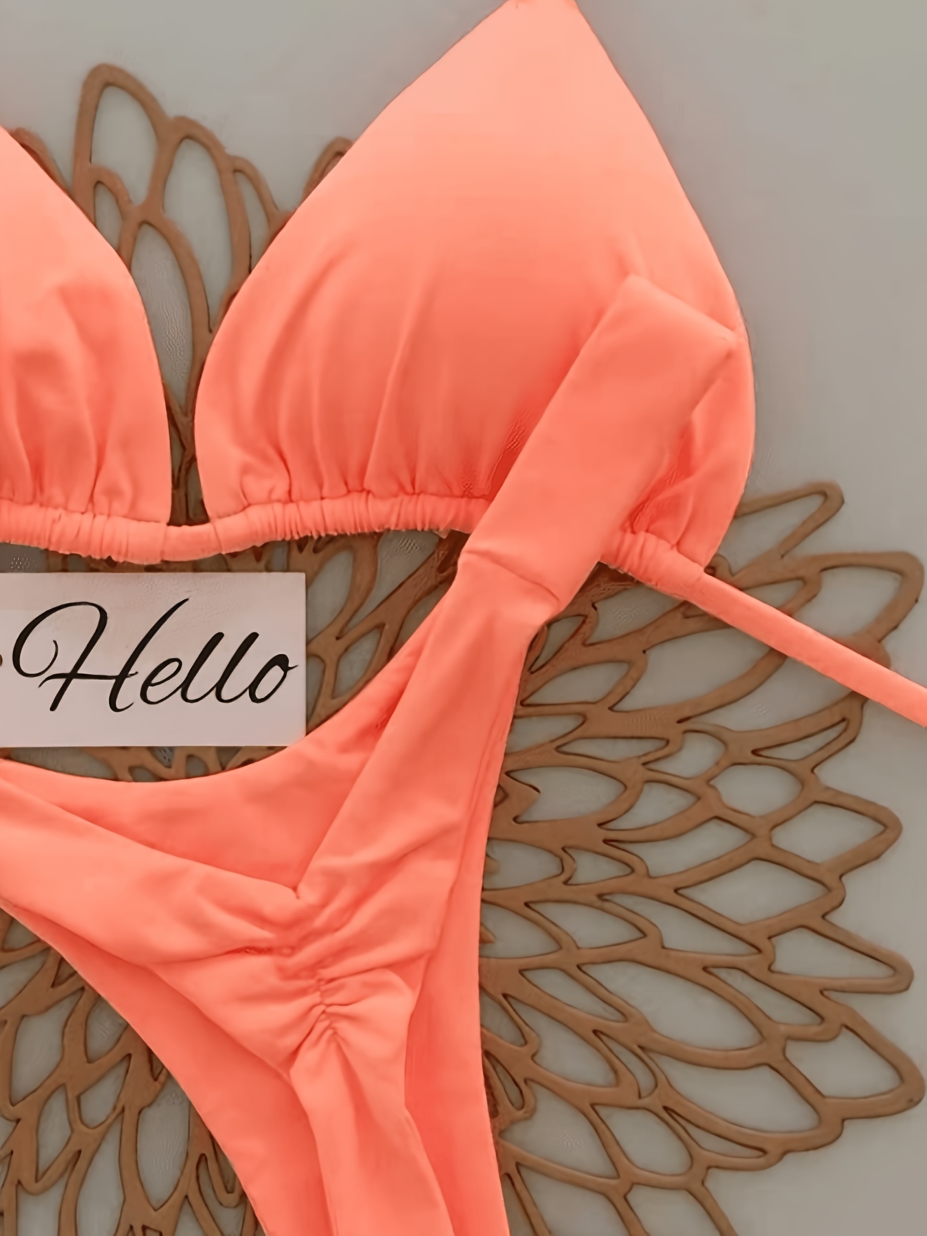 Women's Fashion Bikini Split Solid Color 2pcs Set