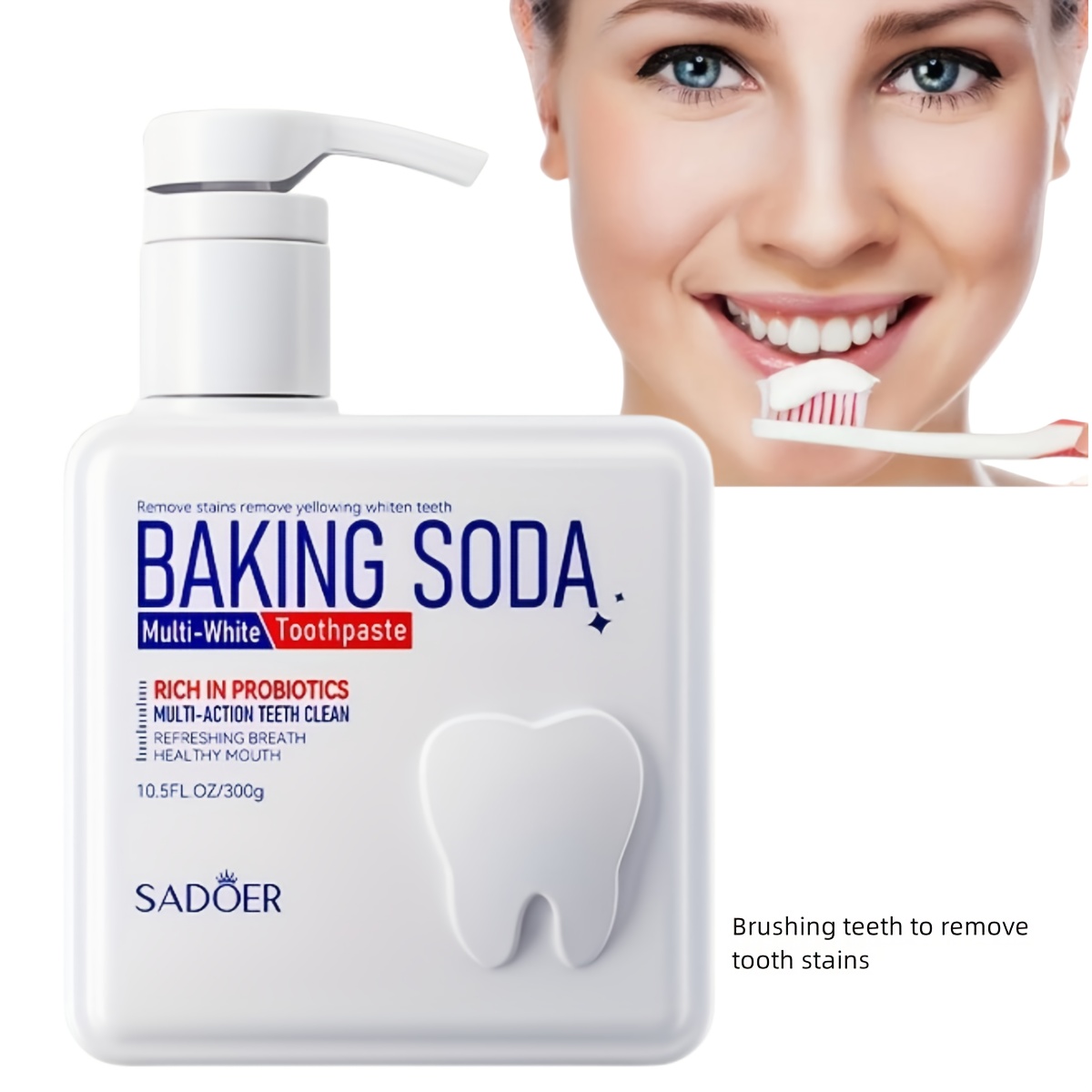 300g probiotic baking soda toothpaste, deep cleaning  , ideal for home and travel use | High-quality & Affordable | Temu Nigeria