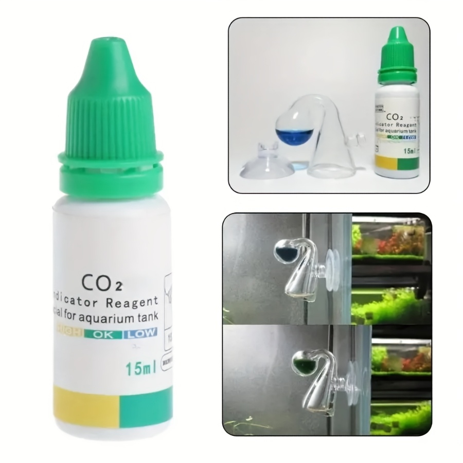 

1pc Aquarium Co2 Indicator Test Kit, Plastic Fish Co2 Monitoring Cup With Glass Drop And Solution For Aquatic Plants - 0.51oz