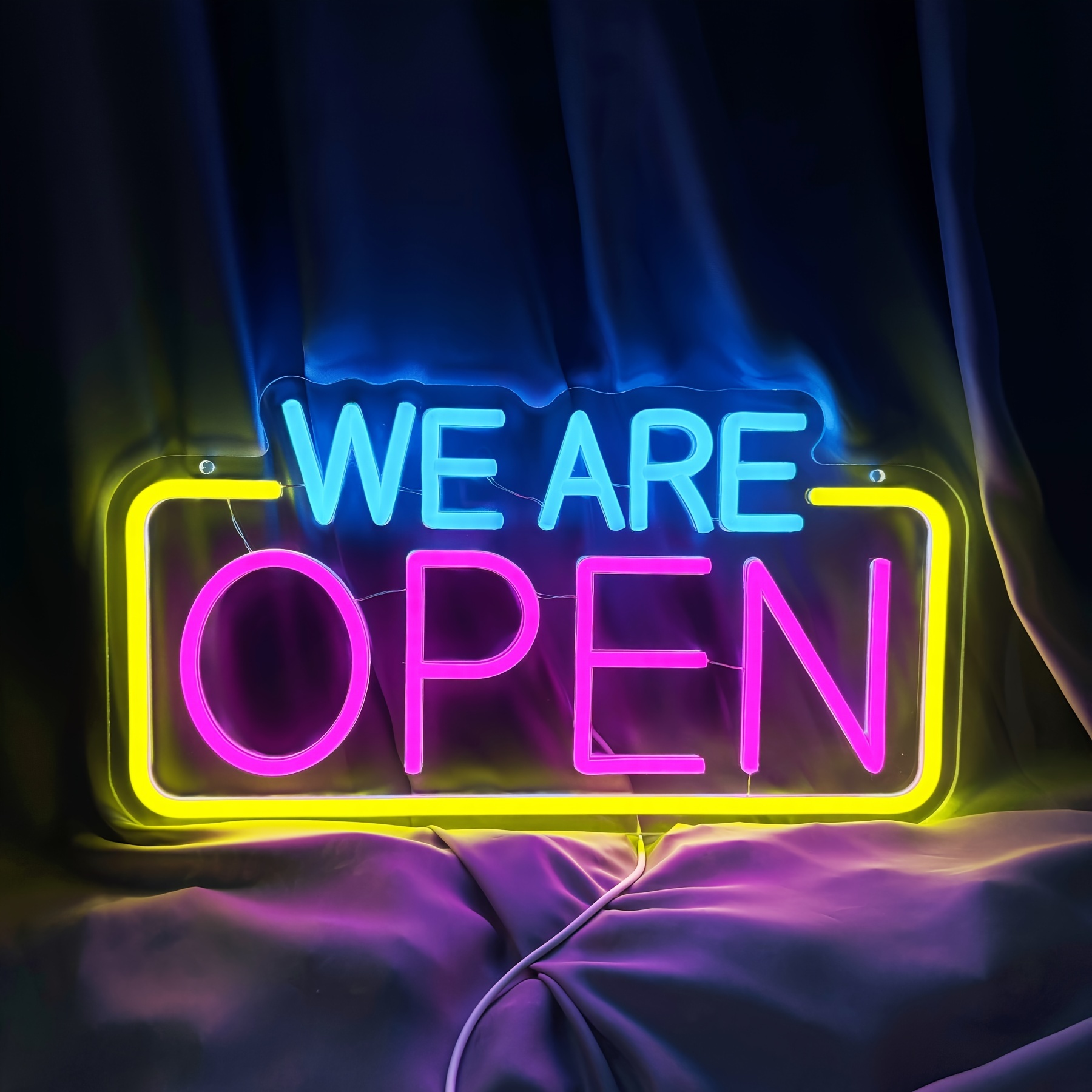 Image of Open Dimmable Led Neon Sign - Usb Compatible, Display For Businesses, Coffee Shops, Bars, Restaurants, Salons, Hotels - Door & Window Decor, No Battery Needed, Led Lights For Indoor Use, Fomzze