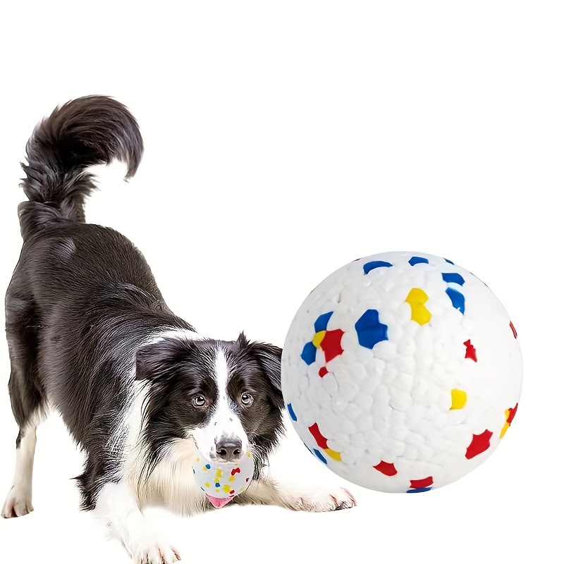 

Rubber Dog Ball Toy - Bouncy, Floating & Chew-resistant For Large Breeds - Ideal For Training &