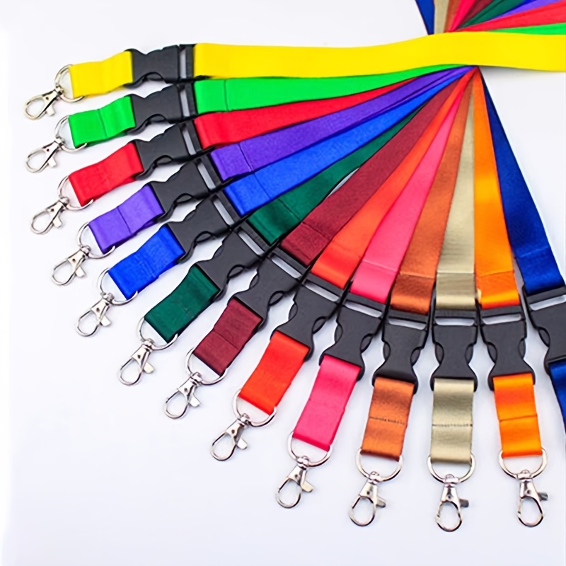 

Pack Of Vibrant Nylon Lanyards With Metal Clasps - & Adjustable For Keys, Id Badges, Phone Charms - Office Accessories, Lanyards For Id Badges