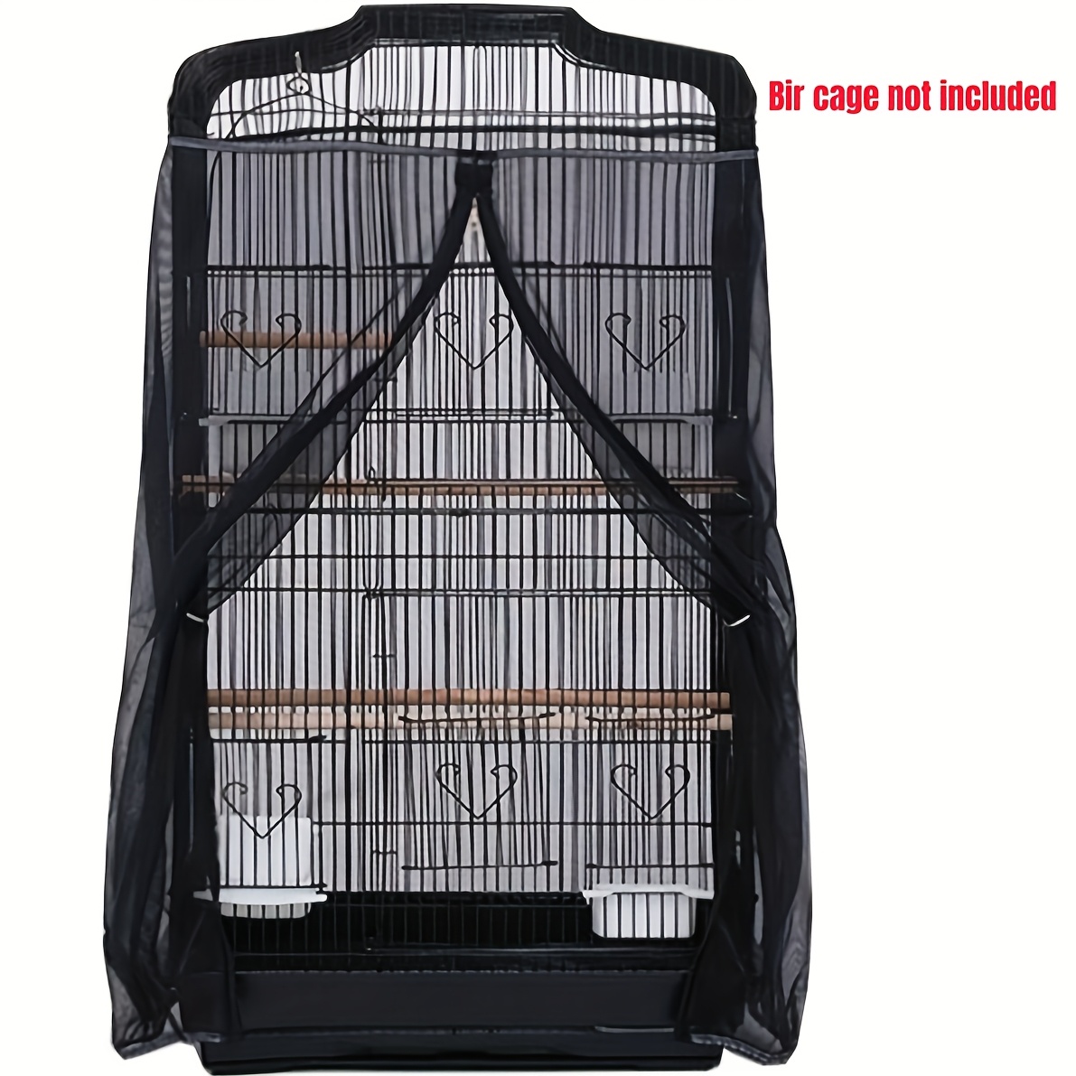 TEMU Copertura a rete antischizzo per per uccelli 80 cm/31.49 pollici, copertura per per uccelli, raccoglitore di semi, copertura antischizzo e