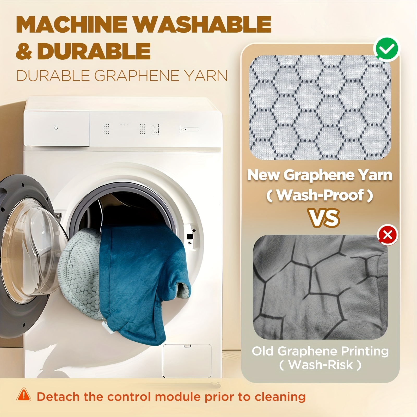 graphene blanket shawl with 3 times the depth of   shawl weighted instant heating pad suitable for neck and shoulders heating wrapping with 6 heating options and 4 automatic shut off timers as a mothers day gift for mothers blanket shawl Product details 7