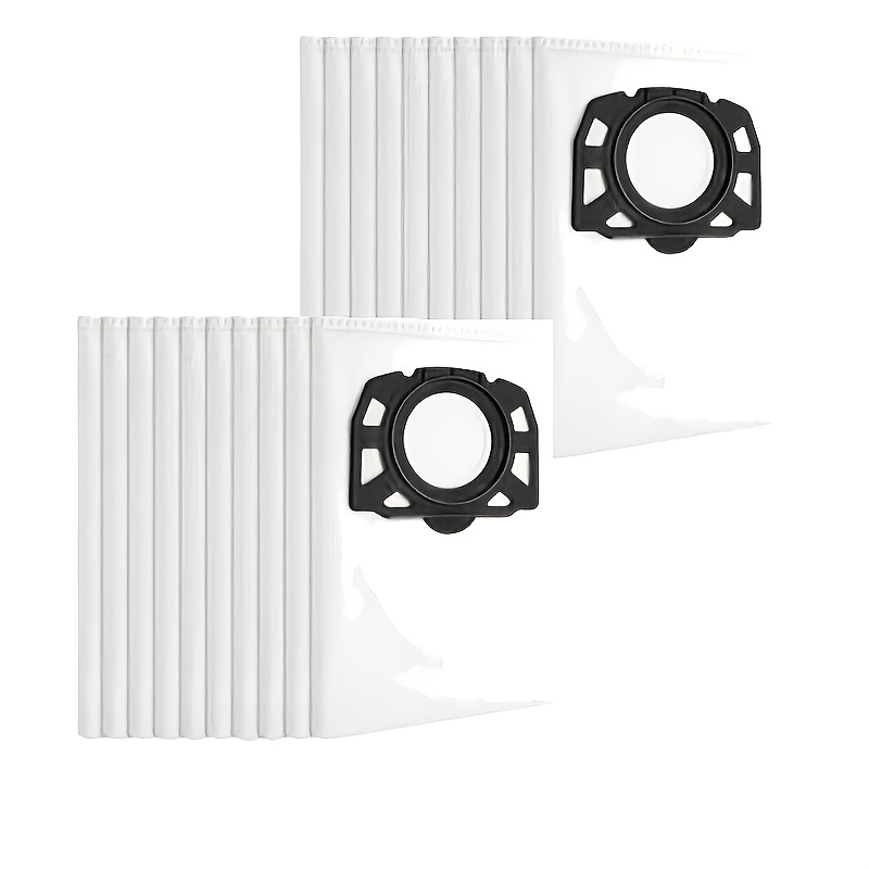 Image of 20pcs Compatible For Wd4 Wd5 Wd6 Mv4 Mv5 Mv6 Vacuum Bags, 5-layer High Filtration Dust Bags With Plastic/cloth Filter Suitable For Wd5p Wd6p, Kfi 487 Replacement Bags For, Office, Care
