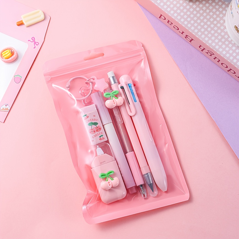 Image of New 7-in-1 Stationery Set With Highlighter And Eraser Etc. Functional Supplies Kit Office Desk Set, Home Office, Work Supplies