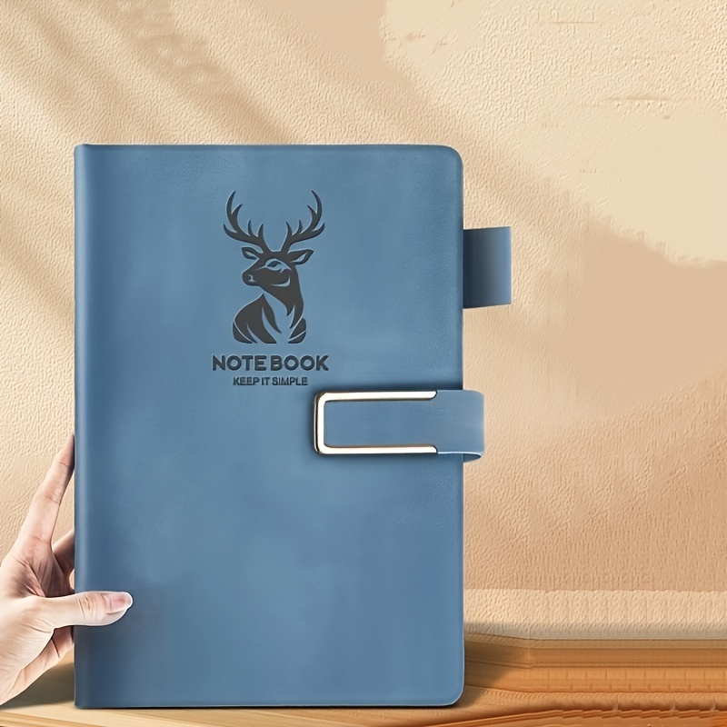 

A5 Lined Hardcover Notebook, Magnetic Closure, Pen Loop, 8.27" X 5.7", Writing Diary For Men And Women, Perfect For Personal Diary Office School Business Writing And Note Taking