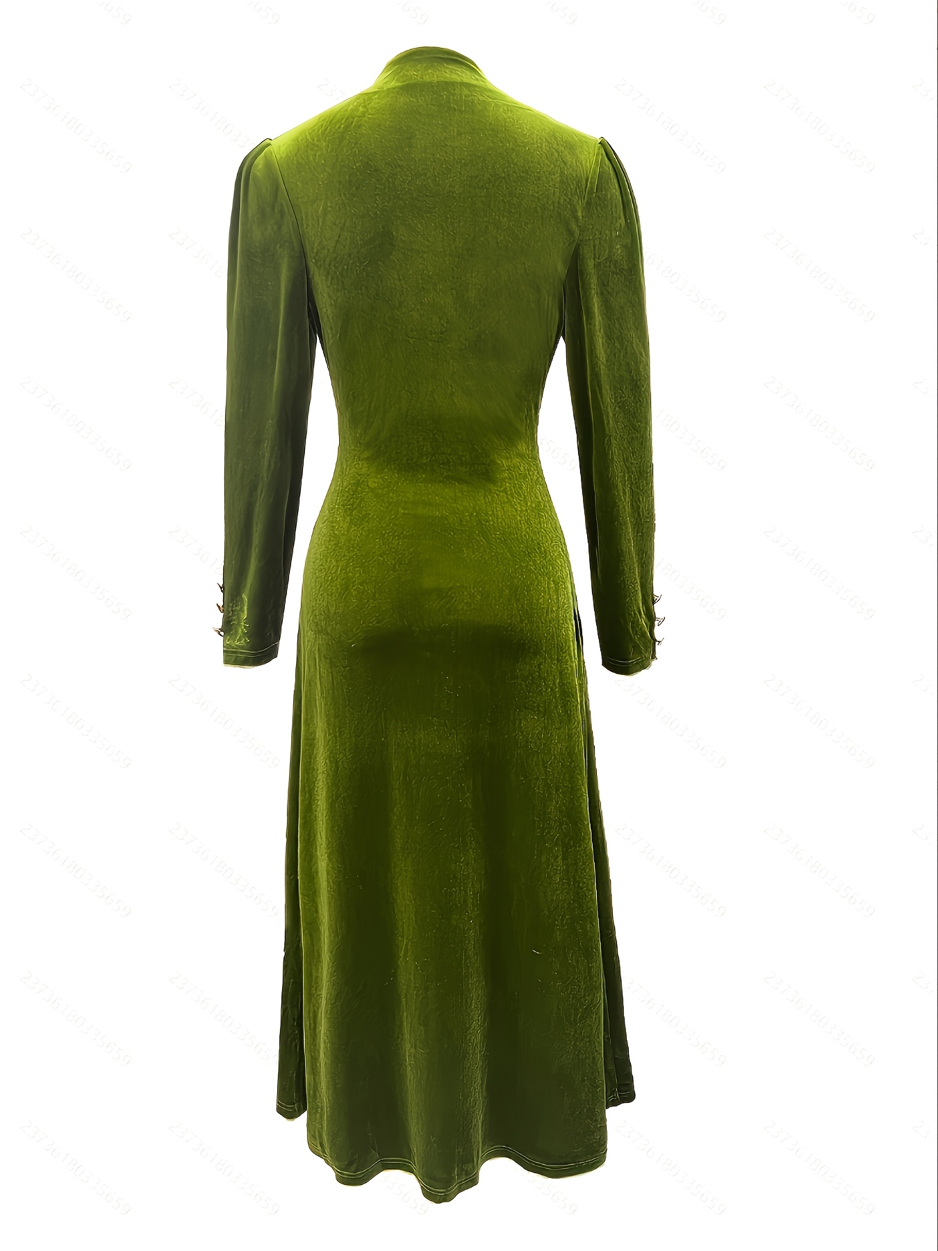 hunter green dress makeup 1940s Green Silk Velvet Gown main image 1