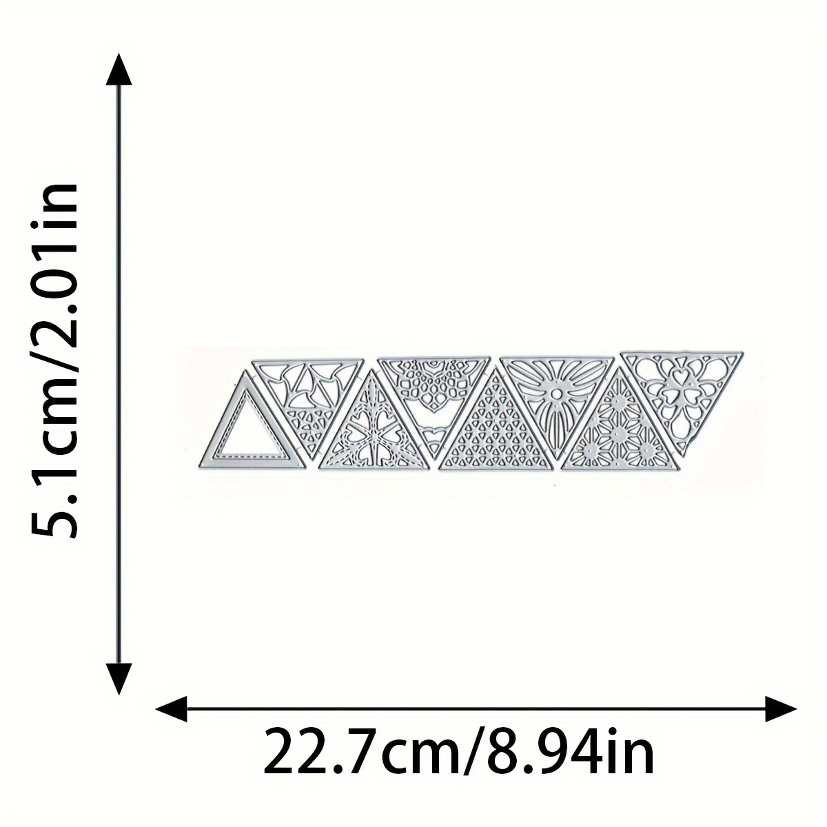 1pc Triangle Greeting , Irregular Triangular Pattern Cutting Die Carbon Steel Embossing Stencil For Scrapbooking, Diy Craft Mold, Photo Album And Making Die-cut Template