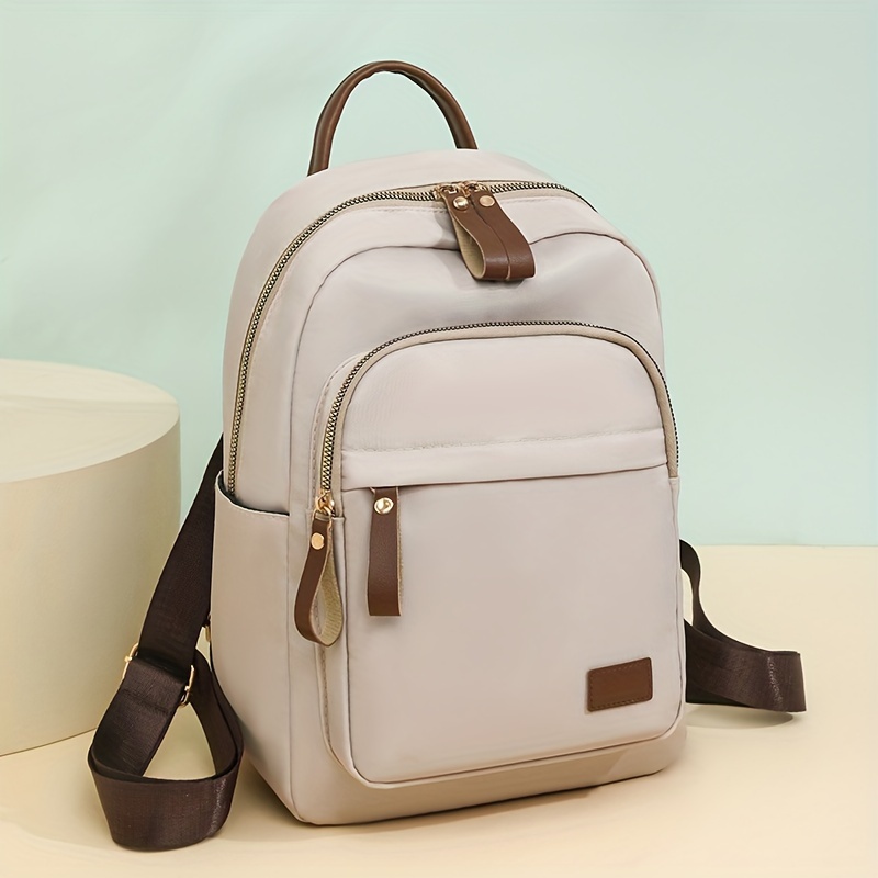 

Women's Casual Nylon Backpack, Large Capacity, Small Multi-pocket, Versatile, Lightweight Rucksack, Fashionable Daypack