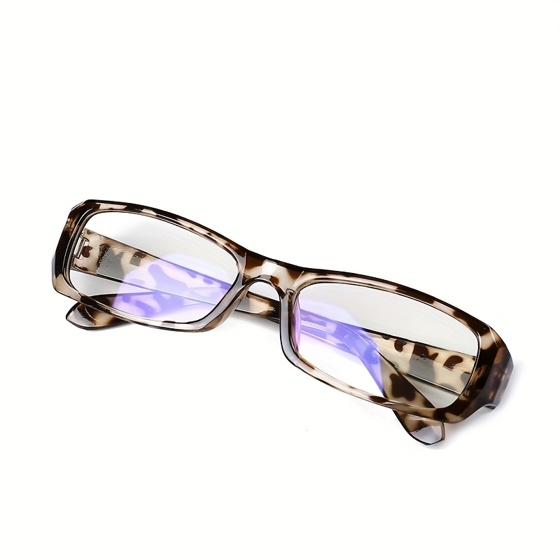 a pair of retro anti blue light computer reading gaming tv mobile phone glasses square plastic frame fashion glasses   glasses suitable for daily wear